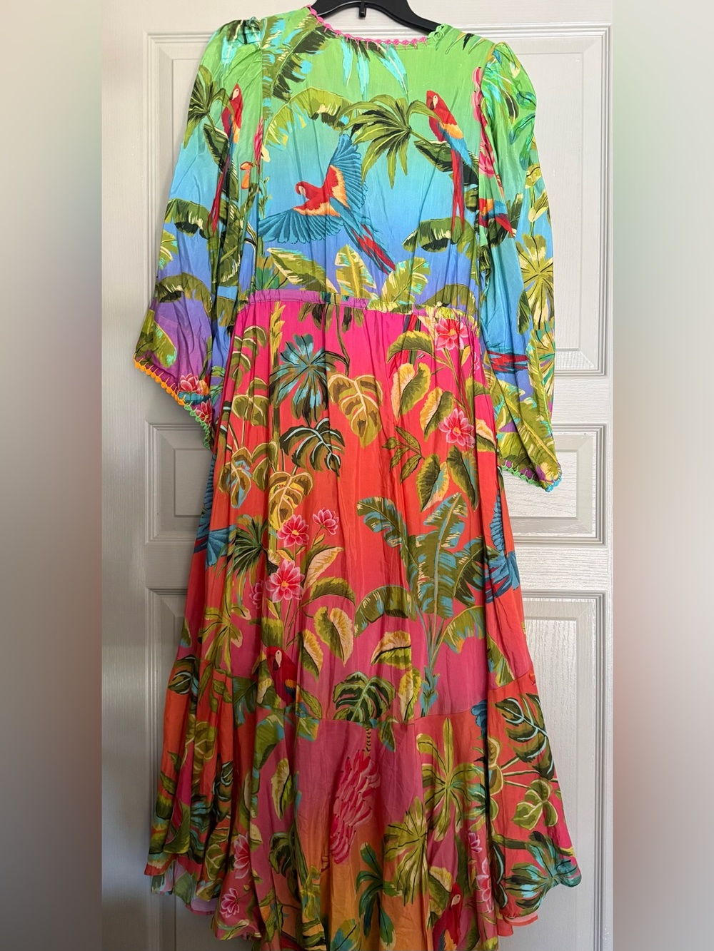 Farm Rio Ombre Forest Ruffle Tunic Dress Size Medium - Picture 5 of 9